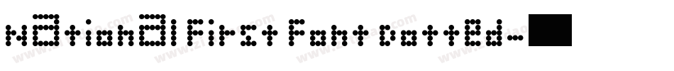 National First Font Dotted字体转换
